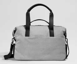 Canvas Overnight Bag in Jet Black