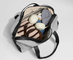 Canvas Overnight Bag in Jet Black