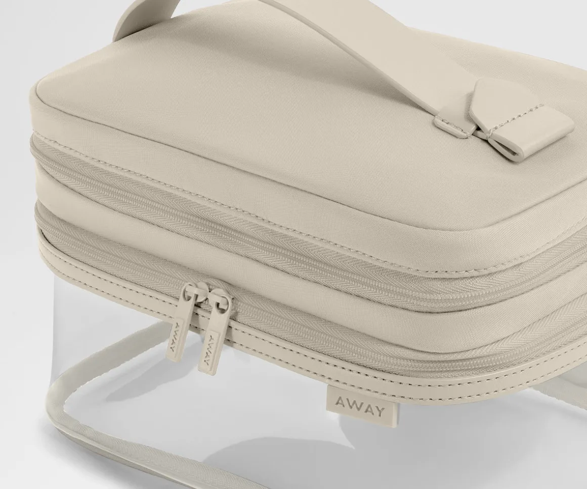 Clear Cosmetic Case in Salt White