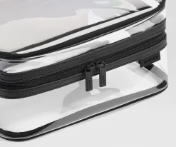 Clear Toiletry Bag in Jet Black