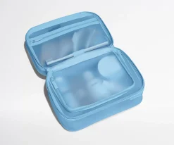 Clear Toiletry Bag in Opal Blue