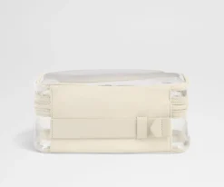 Clear Toiletry Bag in Salt White