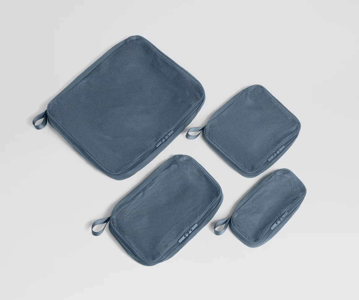 Compression Packing Cubes in Coast Blue