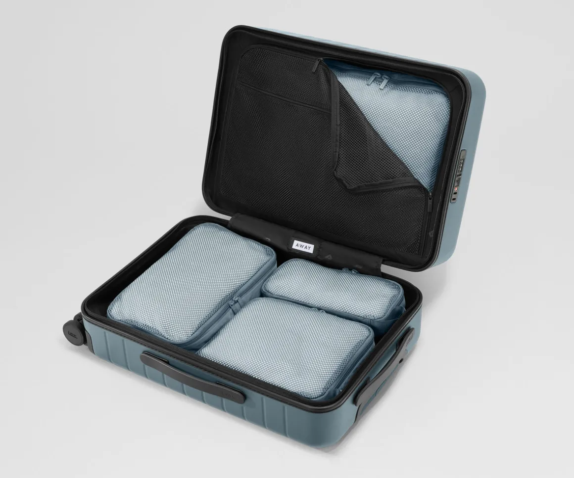 Compression Packing Cubes in Coast Blue