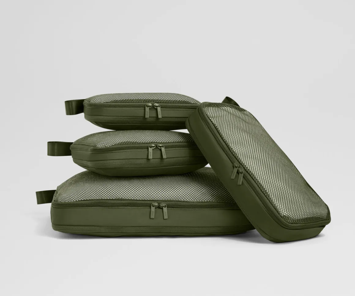Compression Packing Cubes in Olive Green