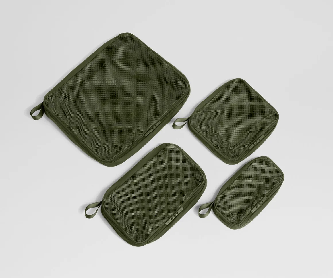 Compression Packing Cubes in Olive Green
