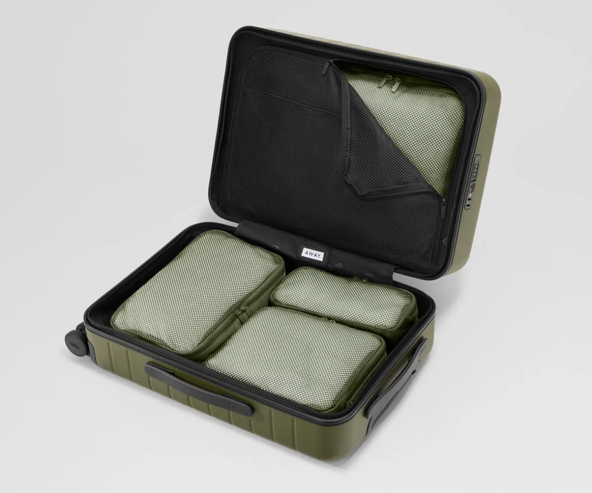 Compression Packing Cubes in Olive Green