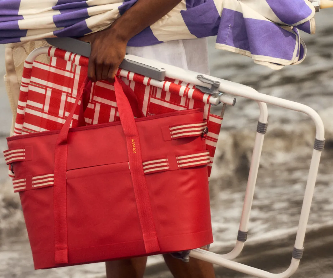 Cooler Tote in Cherry Red