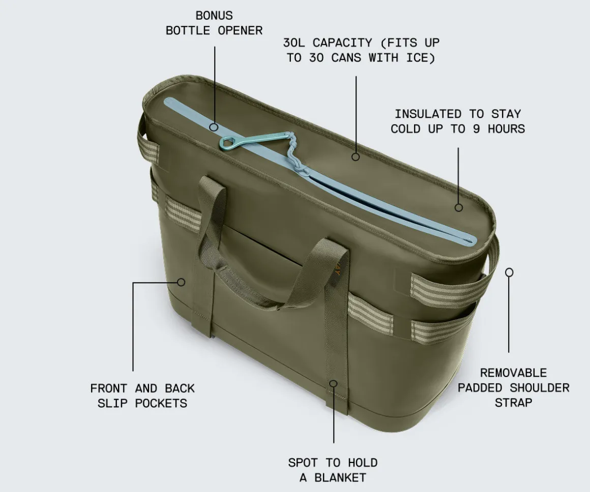 Cooler Tote in Jet Black