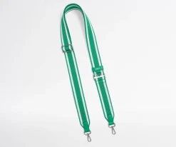Crossbody Strap in Green Stripe