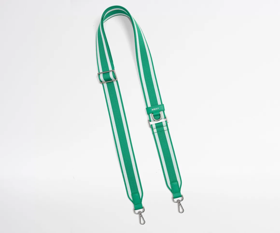 Crossbody Strap in Green Stripe