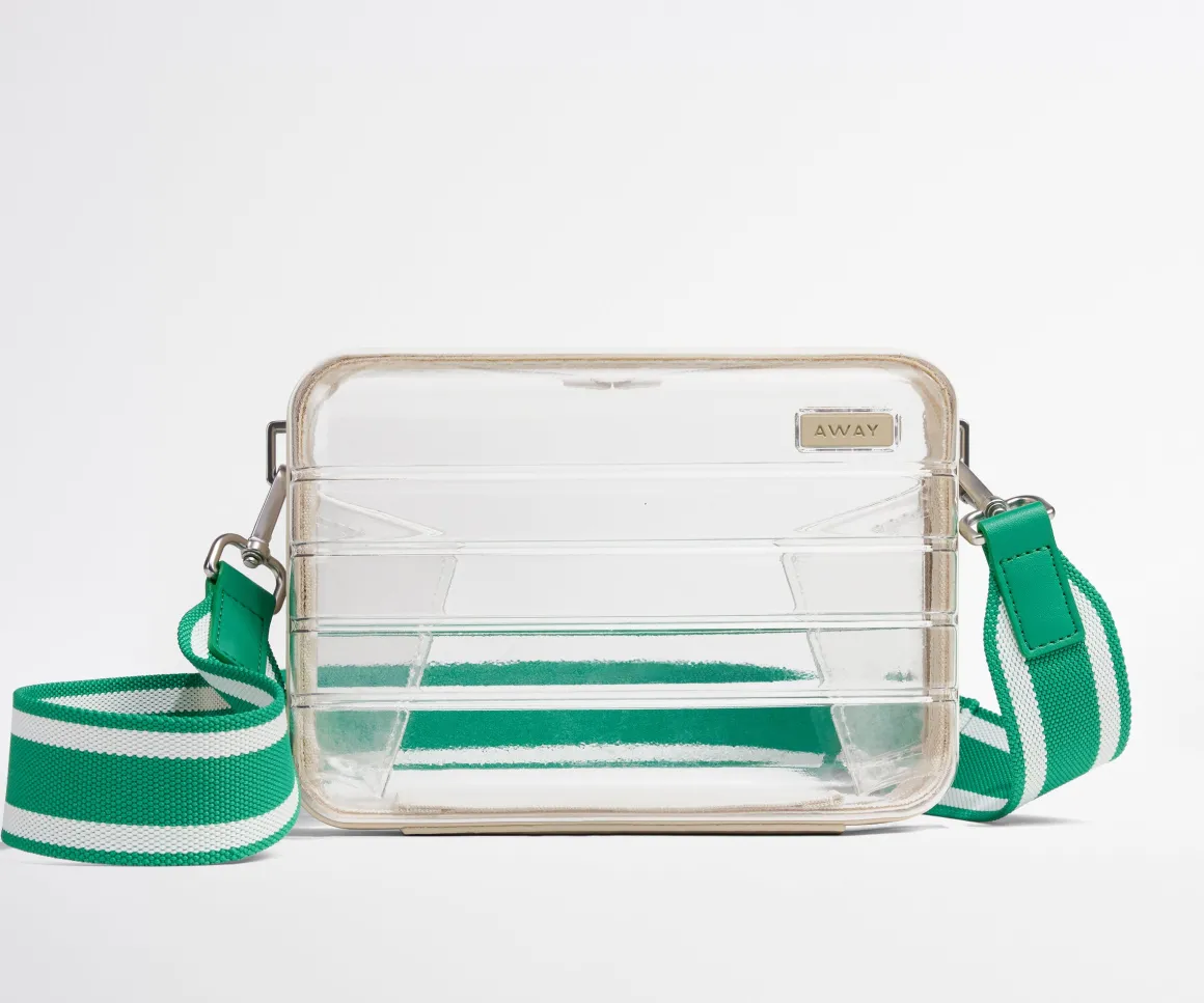 Crossbody Strap in Green Stripe