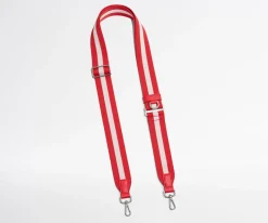 Crossbody Strap in Red Stripe