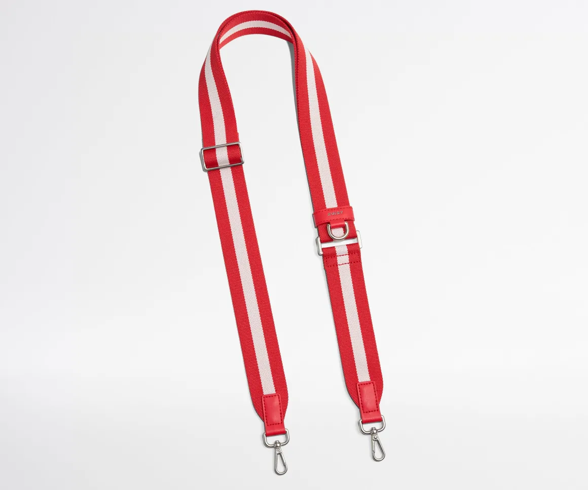 Crossbody Strap in Red Stripe