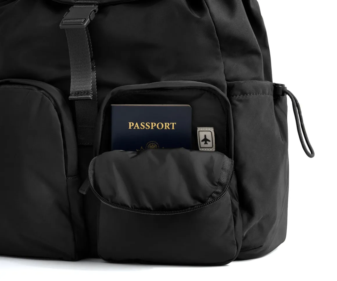 Featherlight Cargo Backpack in Jet Black