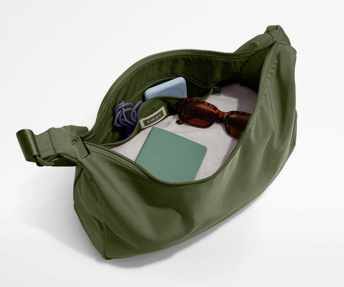 Featherlight Crossbody in Olive Green