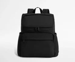 Featherlight Diaper Backpack in Jet Black