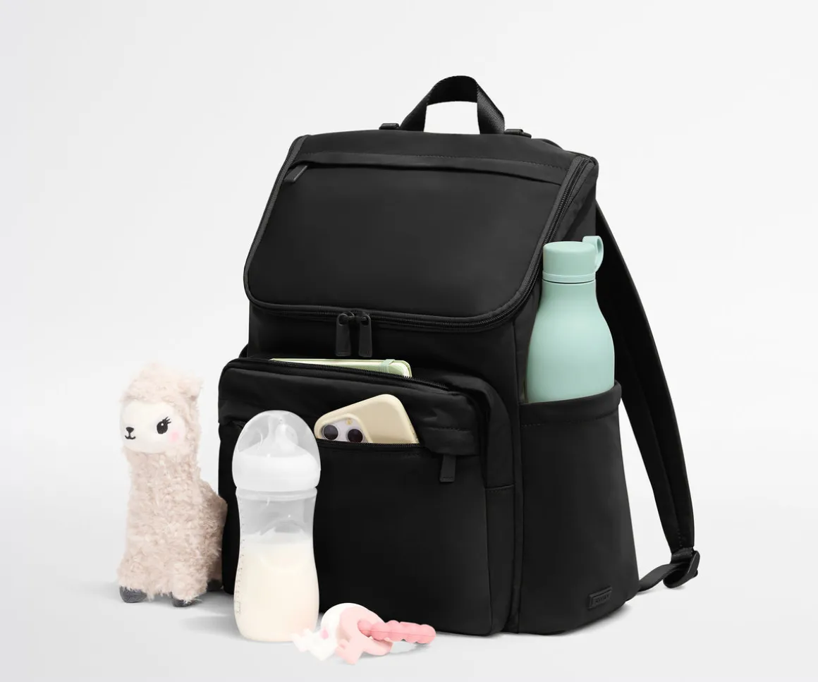 Featherlight Diaper Backpack in Jet Black