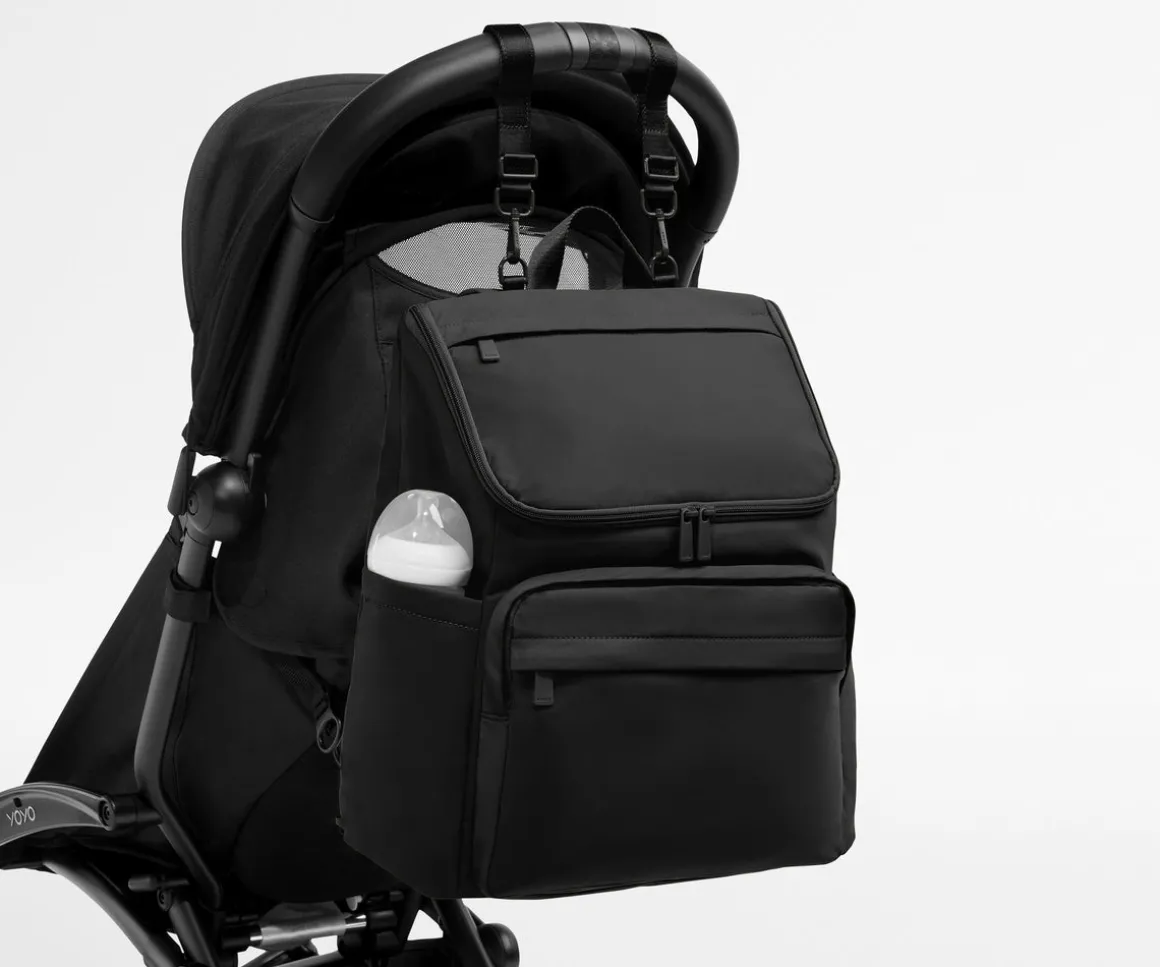 Featherlight Diaper Backpack in Jet Black