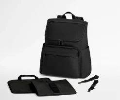 Featherlight Diaper Backpack in Jet Black