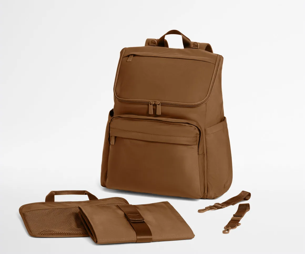 Featherlight Diaper Backpack in Amaro Brown