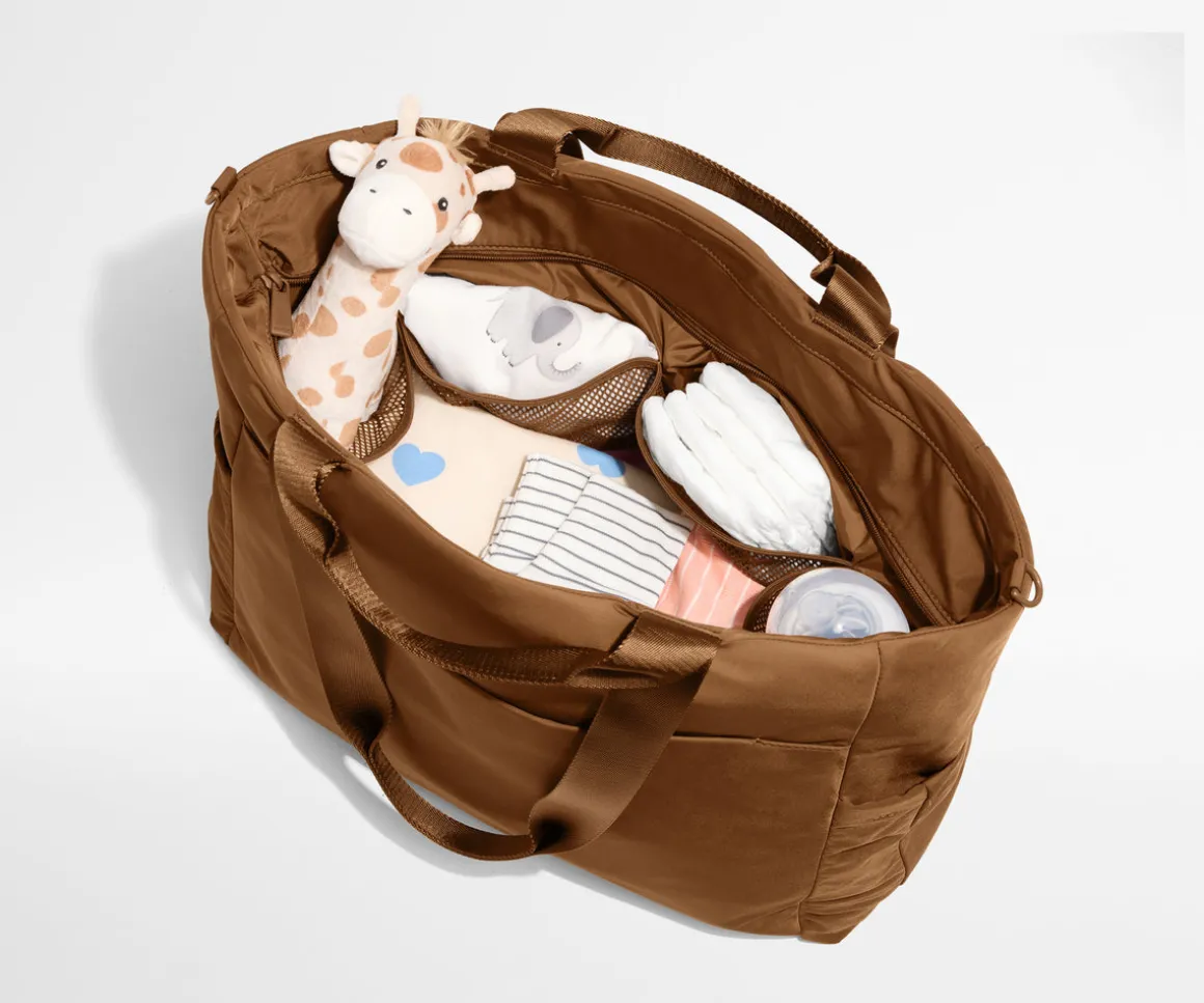 Featherlight Diaper Tote in Amaro Brown