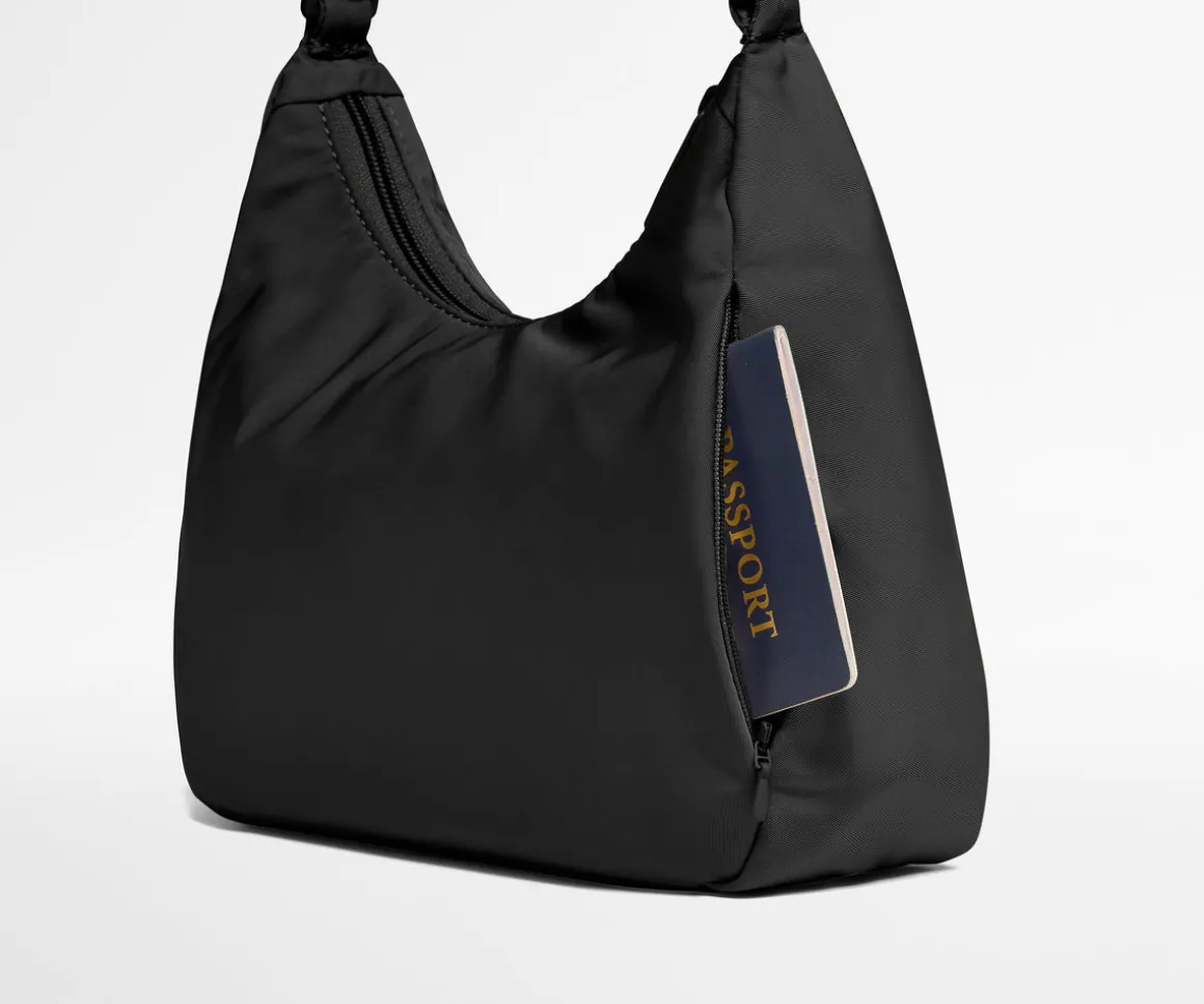 Featherlight Duo Crossbody in Jet Black