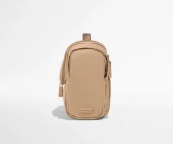 Featherlight Hanging Travel Vanity in Camel Brown