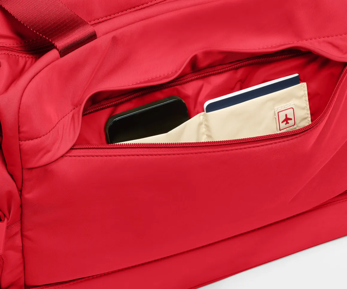 Featherlight Overnight Bag in Cherry Red