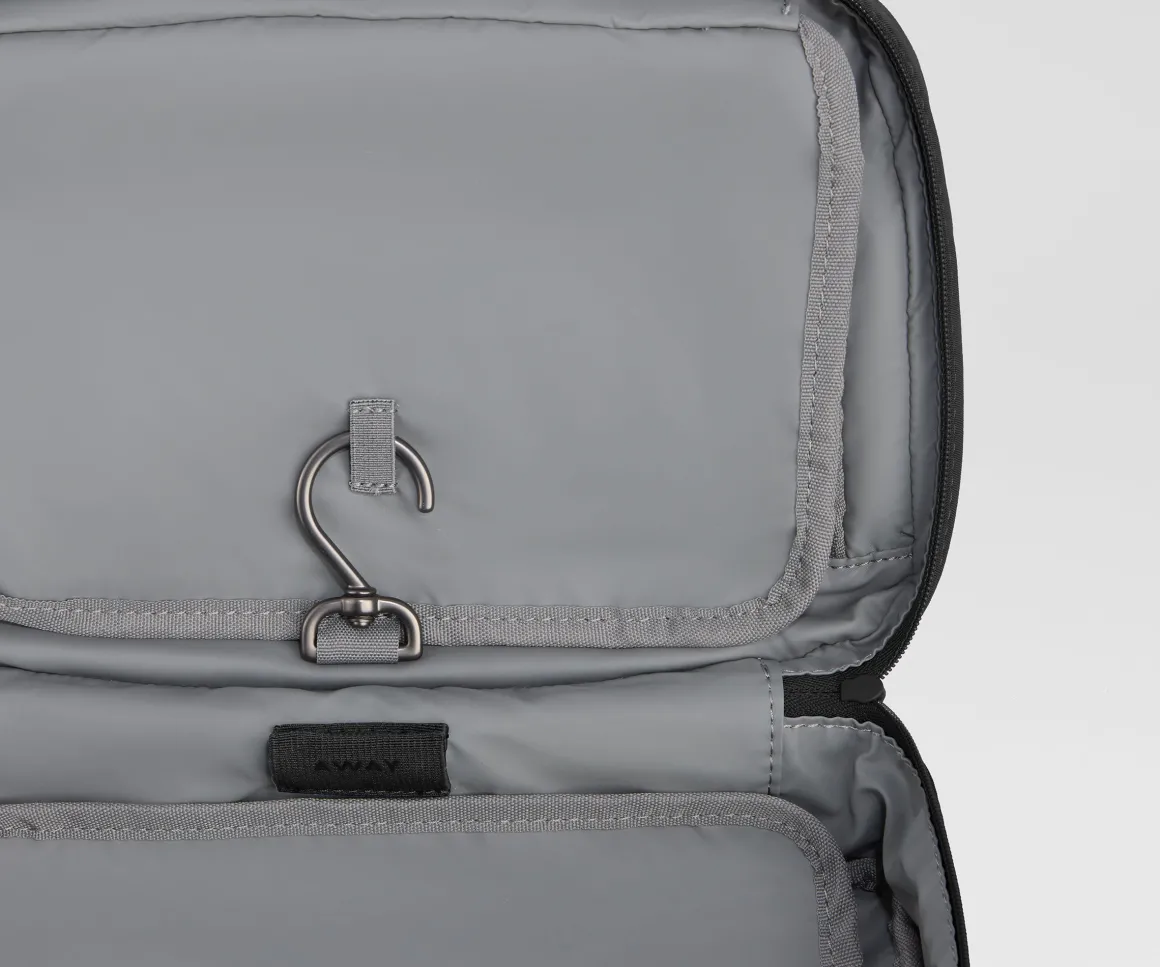 Hanging Toiletry Bag in Jet Black