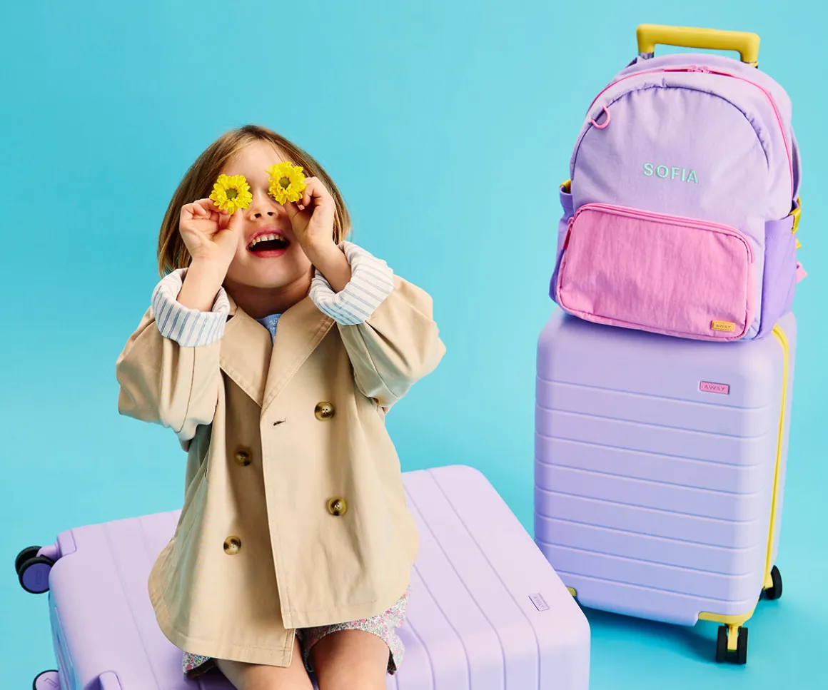 Kids Backpack in Butterfly Purple