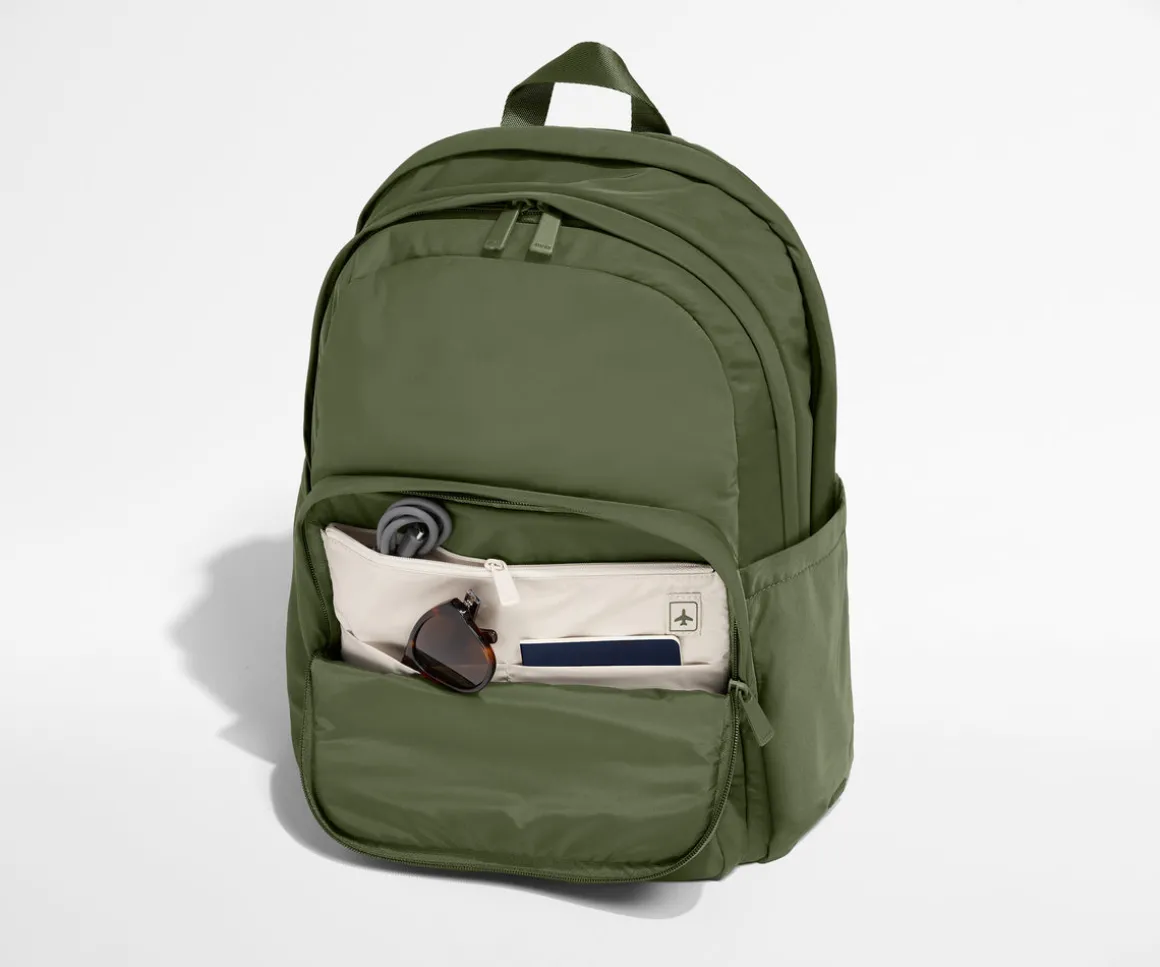 Large Featherlight Backpack in Olive Green