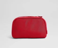 Large Toiletry Bag in Cherry Red