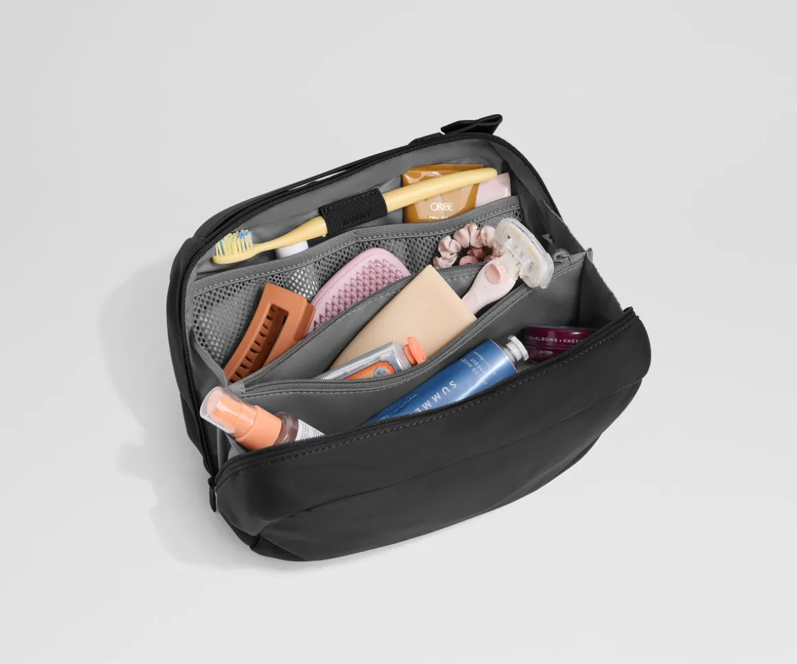 Large Toiletry Bag in Jet Black