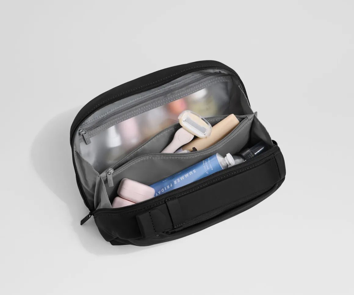Large Toiletry Bag in Jet Black