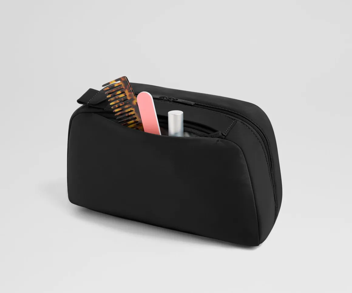 Large Toiletry Bag in Jet Black