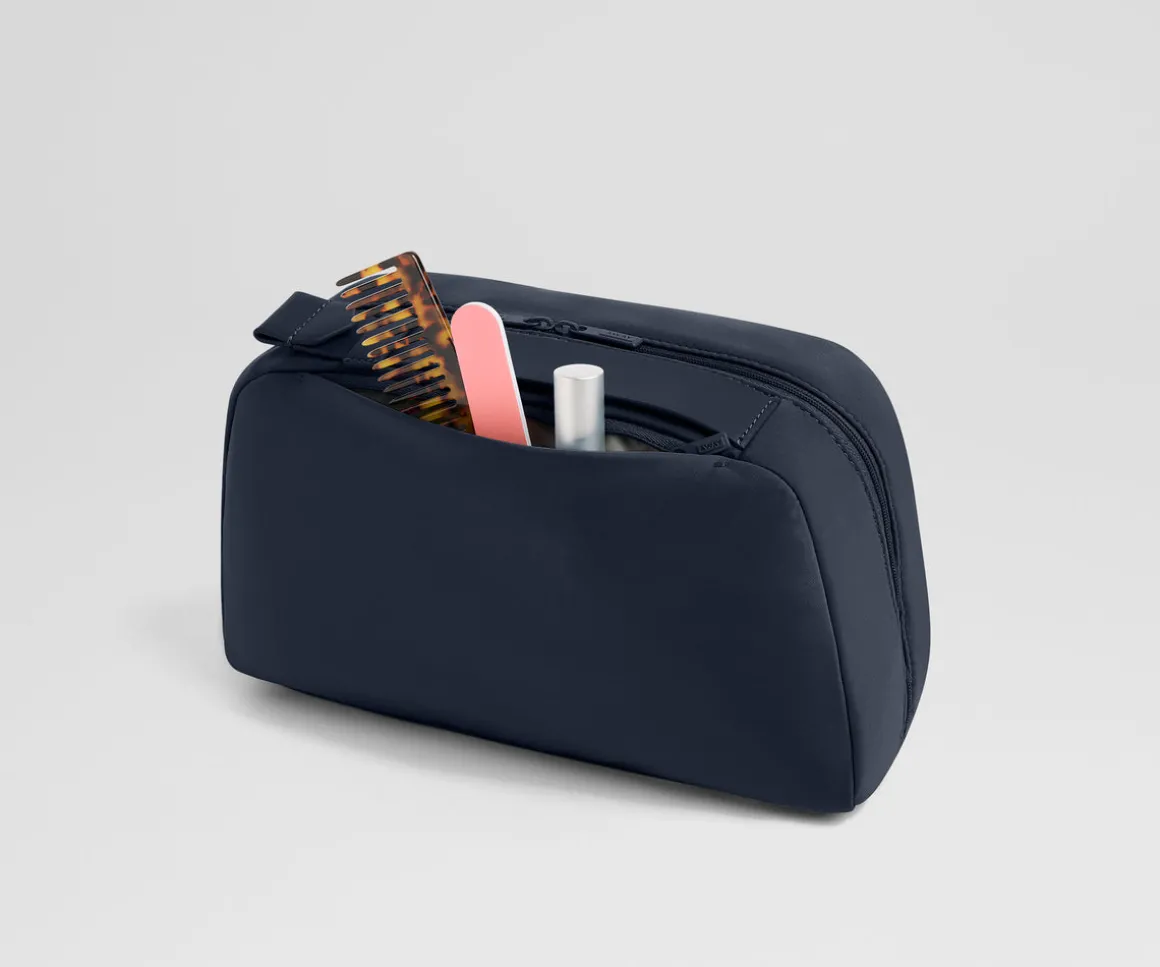 Large Toiletry Bag in Navy Blue