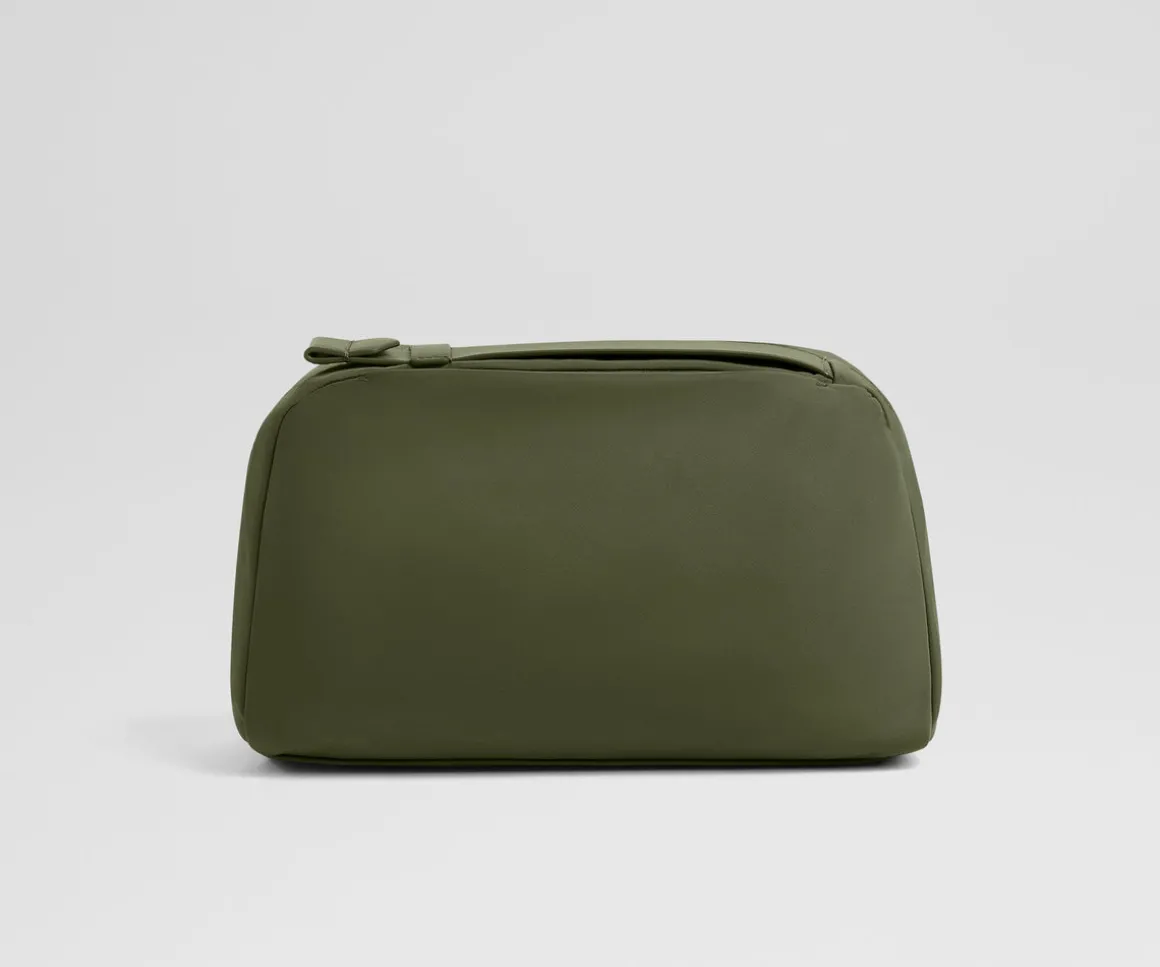 Large Toiletry Bag in Olive Green
