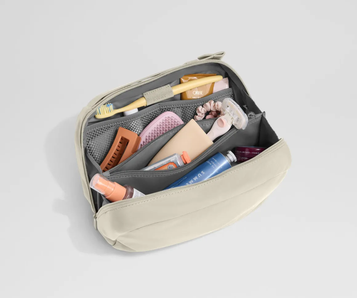 Large Toiletry Bag in Salt White