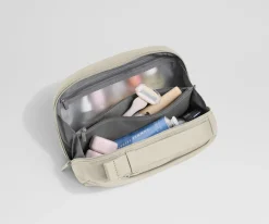 Large Toiletry Bag in Salt White