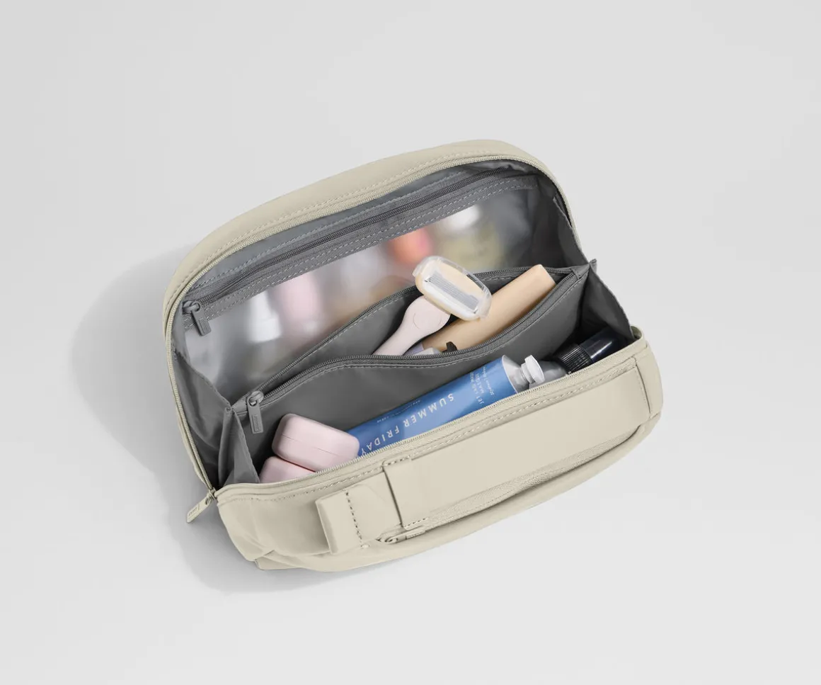 Large Toiletry Bag in Salt White
