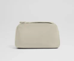 Large Toiletry Bag in Salt White