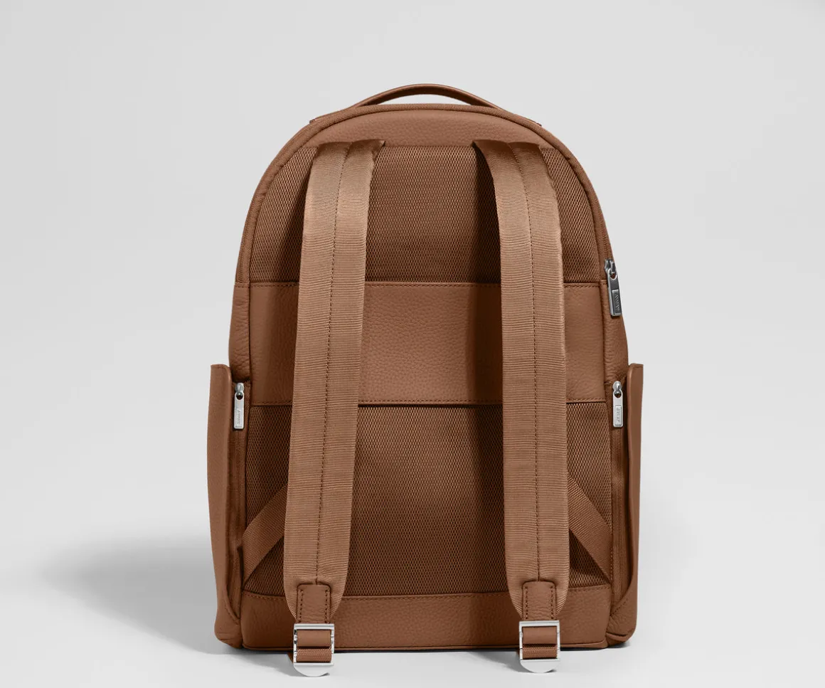 Leather Backpack in Saddle Brown