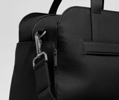 Leather Duffle in Jet Black