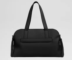 Leather Duffle in Jet Black