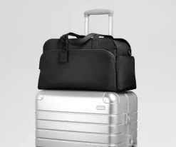 Leather Duffle in Jet Black