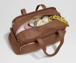 Leather Duffle in Saddle Brown