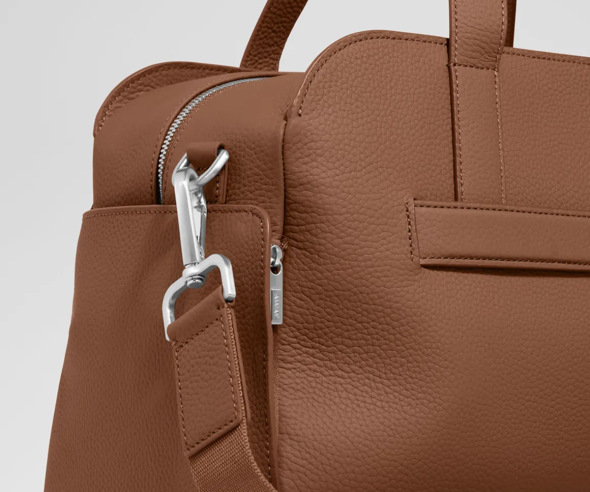 Leather Duffle in Saddle Brown