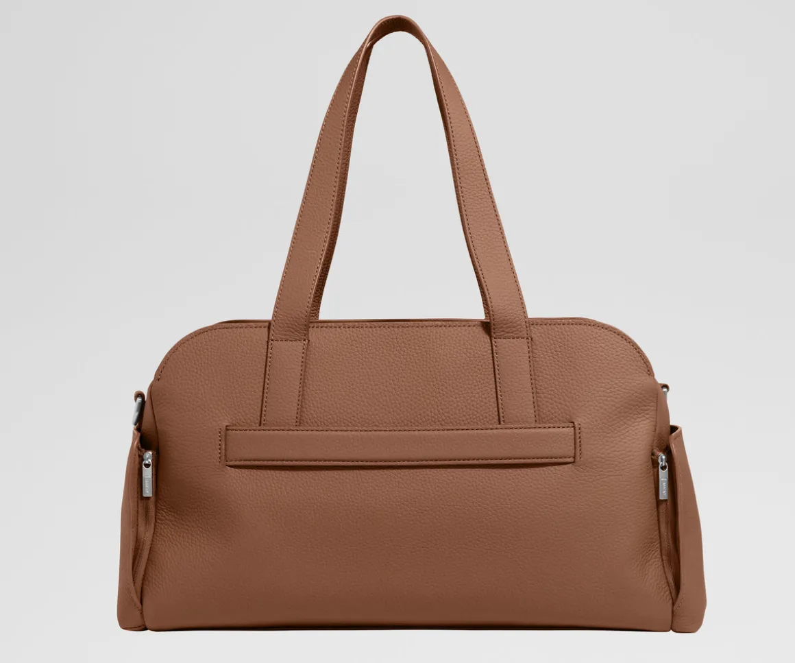 Leather Duffle in Saddle Brown