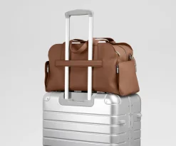 Leather Duffle in Saddle Brown